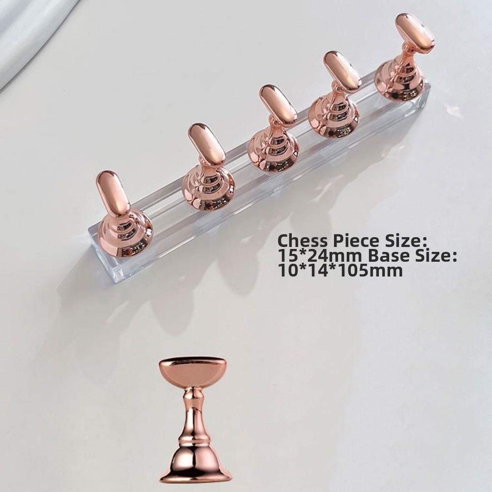 5Pcs Crystal Base Magnetic Nail Art Holder Reusable Nail Art Display Stand Nail Artists