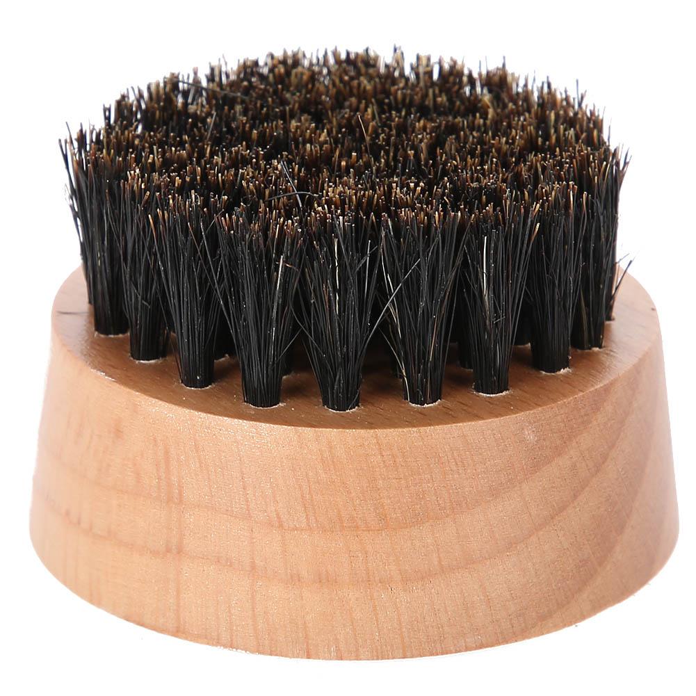 Men Natural Faux Boar Hair Wood Handle Beard Cleaning Shaving Shaping Brush (Beech)