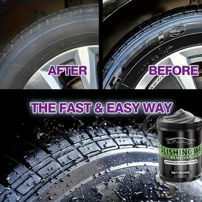 NEW Tire Shine & Protection Cream - Long-Lasting Gloss Enhancer for Cars, Fit, Brightens Dark Tires, Durable Shine for Tires and