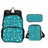 The Amazing World of Gumball Round Front Bag Backpack Pen Bag Shoulder Bag 3Pcs Set Cartoon Anime Printed Student Boys and Girls