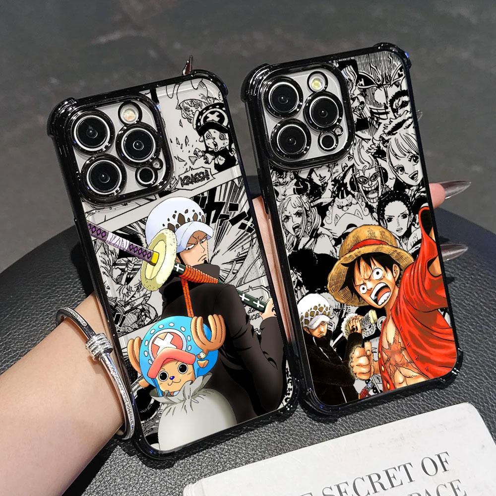 Anime Gear 5 LuffyS Plating Phone Case For Xiaomi Redmi A7 15 15C 14C K50 Note 15 14 13 12 12s Pro Plus 4G 5G Anti Fall Airbag