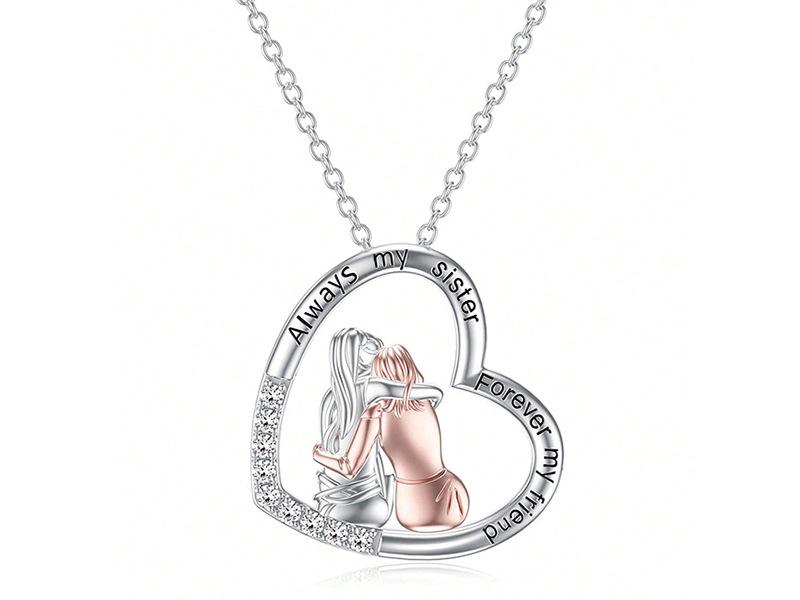 

Подвеска-кулон в форме сердца из стерлингового серебра S925 для лучшего друга 925 Silver белый