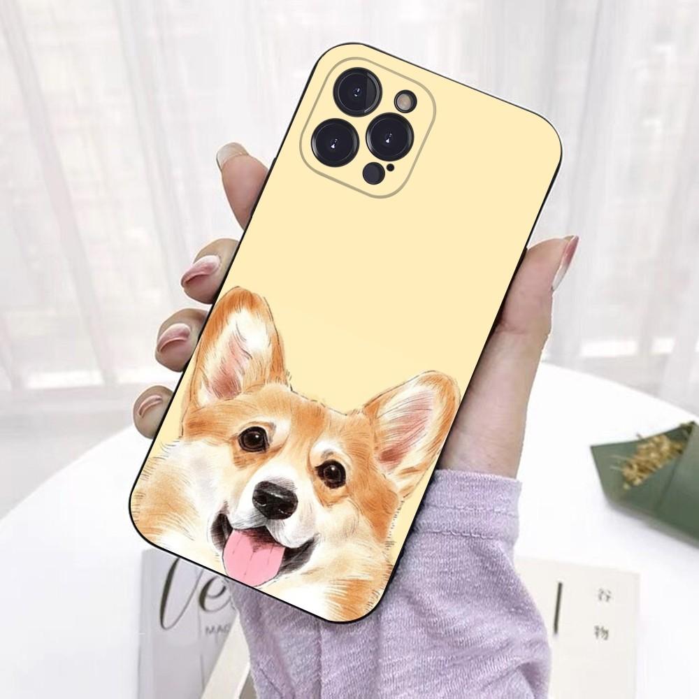 Cute Corgi  Phone Case For iPhone 6 7 8 Plus 11 12 13 14 Pro SE 2020 MAX Mini X XS XR Back Funda Cover