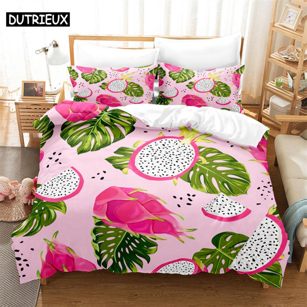 Cute Dessert Queen Bedding Set Duvet Cover Kids Bedroom Bed Set Comforter Cover Set King Size Duvet Cover Set Bedding Sets
