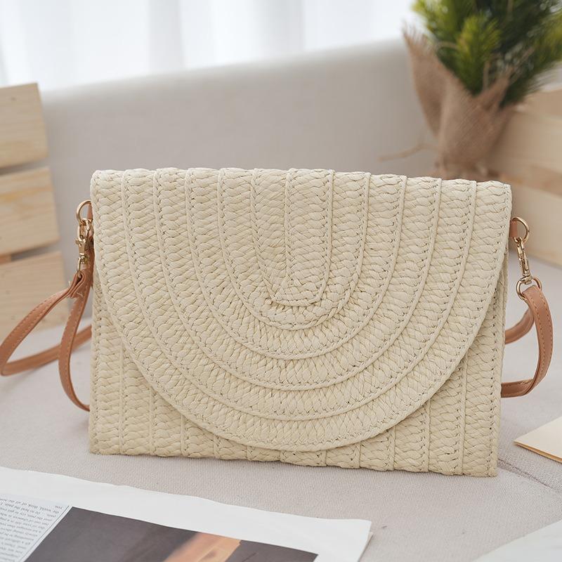 New Corn Fur Straw Bag Woven Bag Fashion Beach Resort Shoulder Large Capacity Tote Fashion Clutch