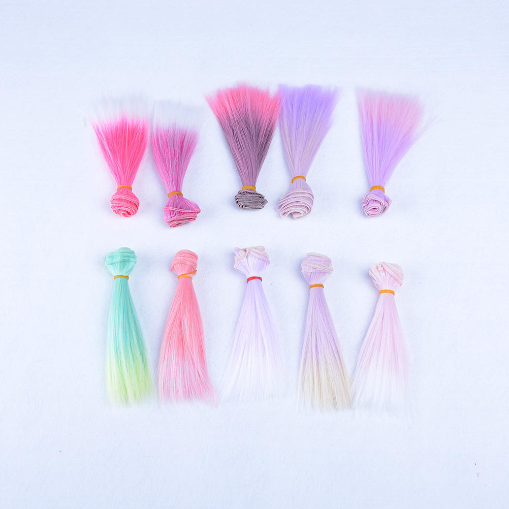 15 см * 100 см прямые волосы с градиентом DIY волосы/парики для куклы BJD 1/3 1/4 1/6 — фото 6