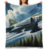 F-4 Phantom Throw Blanket Shaggy Plush Blankets For Bed Comforter Blankets