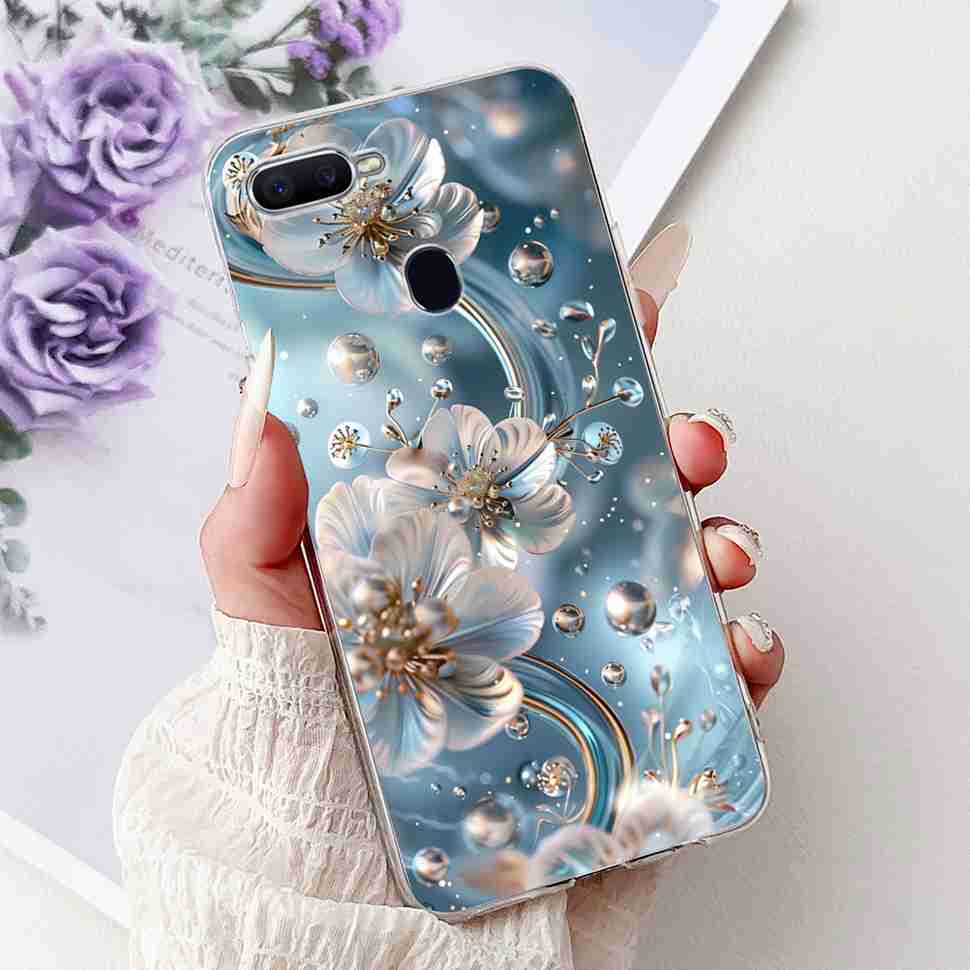 For Oppo F9 CPH1823 6.3" Case Soft Silicone TPU Back Cover For Oppo f9 OPPO F9 Pro Fashion Flower Painting Protective Cases