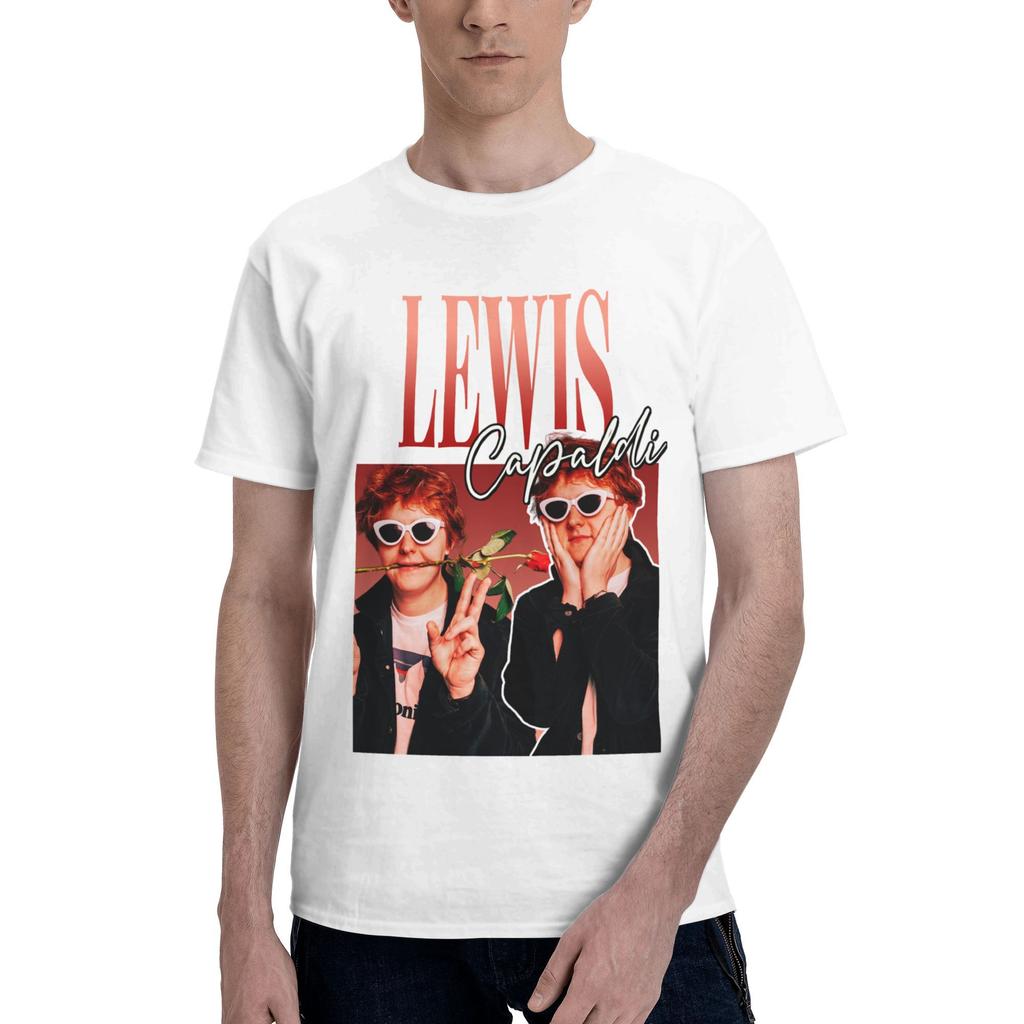 Custom LLewis CCapaldis T Shirt Men ShortSleeve SingerSongwriter Tshirts Streetwear Tee Pure Cotton Oversized Tshirts Merch