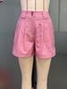 High-Waisted Fashion Casual Solid Color Shorts with Pockets for Women - Summer 2025 Collection