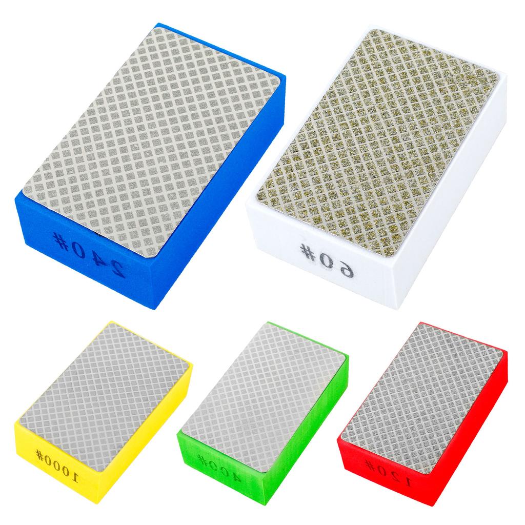 4/5pcs Diamond Hand Polishing Pads Set Tile Glass Abrasive Grinding Block Pad Stone Marble Ceramic Abrasive Grinding Block Pad