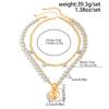 Punk Liebesherz Anhänger Choker Halskette für Damen Vintage Perlenketten Hochzeit Braut Hals Schmuck Zubehör