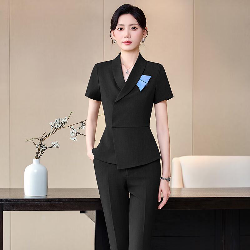 Teluoman Women's Summer Professional Suit Set