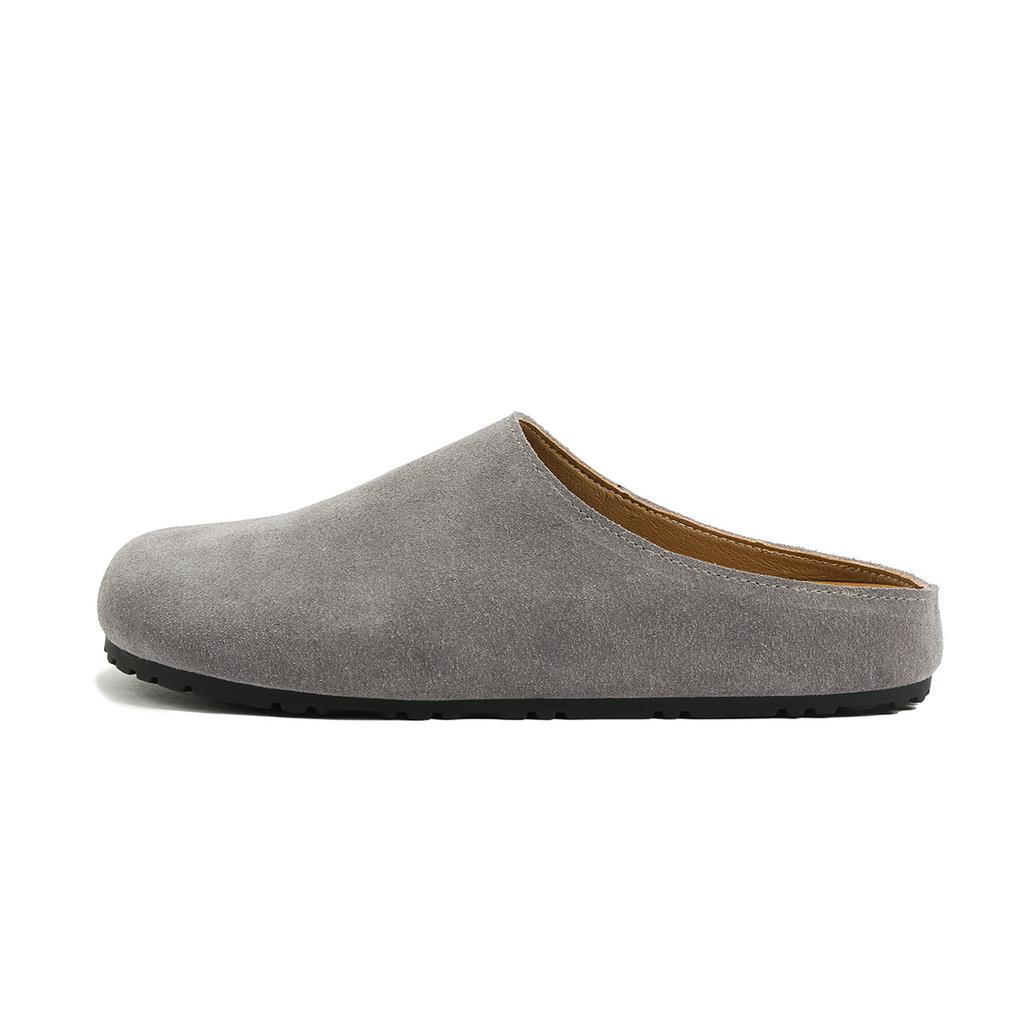 Version i kohud~ Birkenstock skor läder rad vind mjuk yta lata skor enpedal tjockbottnad väska huvud Boken damskor halvtofflor