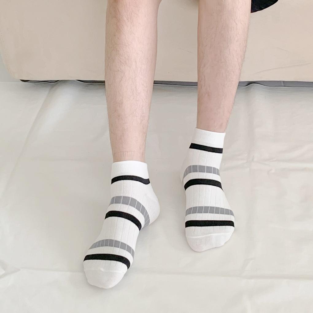 10 Pairs of Men's One Two Ringle Sneaker Socks
