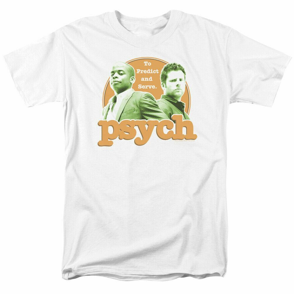 26 Psych Predictable T Shirt Mens Licensed Classic TV Show Tee Gus Shawn White Unisex T-Shirt XXXXL