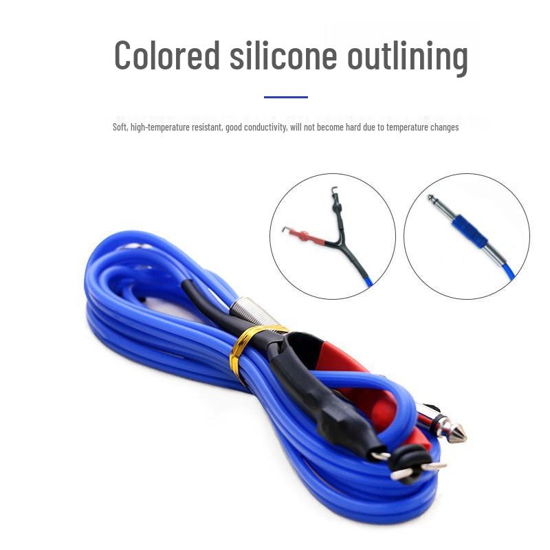 2.4m RCA Soft Silicone Tattoo Machine Direct Plug Hook Line Auxiliary Tool.