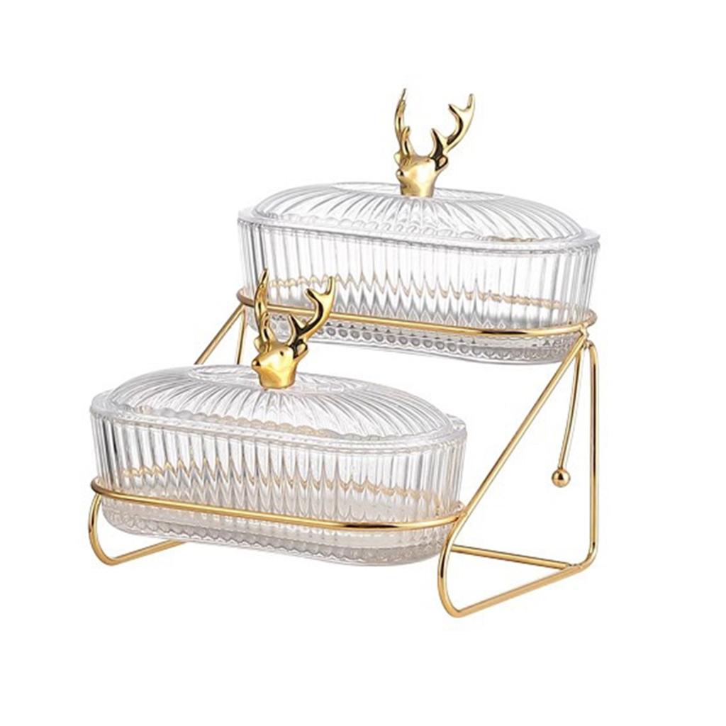 With Compartments Divided Serving Tray with Lid Veggie Tray Portable Snack Box Food Container for Biscuits, Candy, Fruits, Nuts