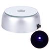 1Pc 4 Leds Luminous Base Light  Glass Display Colorful Round Stand Base
