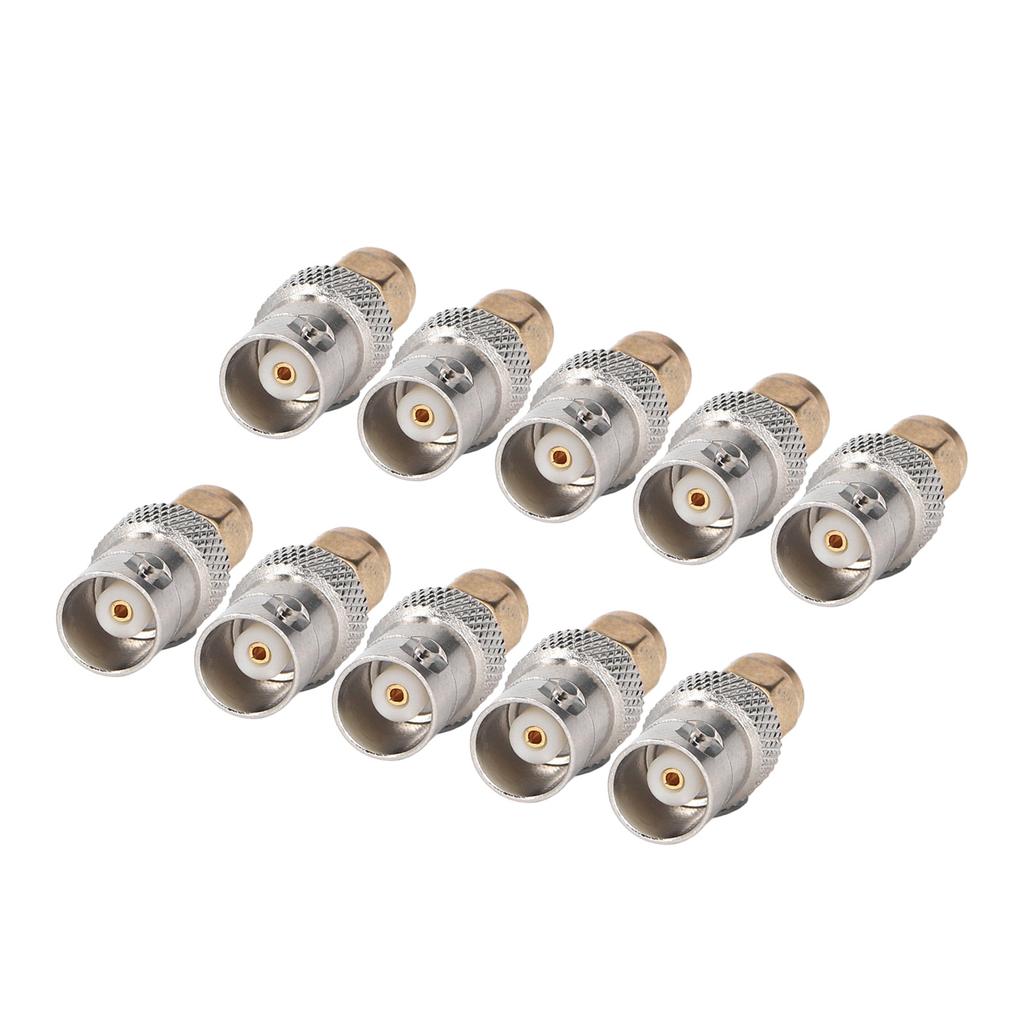 10Pcs RF Coaxial Cable Adapter BNC Female To SMA Male Coax Line Connector Set Kit