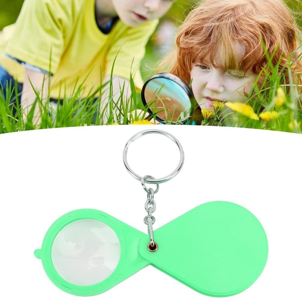 32mm Lens Diameter Magnifier Keychain With Key Ring Mini Magnifying Glass  Outdoor Reading