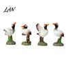 Outdoor Felsenlandschaft Dekoration Harz Rotkronen-Vogel Figuren, Realistische Statuen mit Felsbasis, Mini Landschaftstier Ornamente für Tee