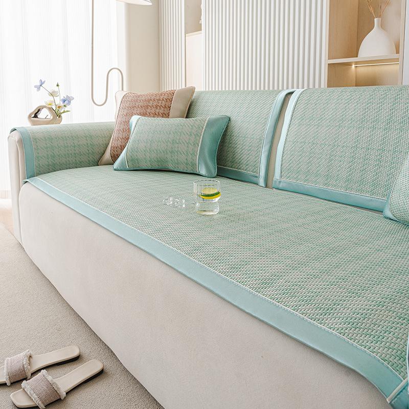 

Ice Rattan Cool Sofa Cushion Summer New Non-Slip Anti-Cat Claw Rattan Mat Seat Cushion Sofa Cover Cross-Border 70*70cm