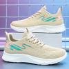 Women's Shoes, New Fly-knitted Walking Shoes, Mesh Breathable Casual Shoes, Pump-up Lace-up Shoes, Women's Soft-soled Versatile Single Shoes