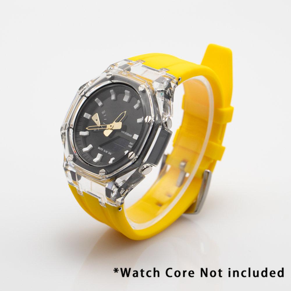 Прозрачный Мод Комплект Резиновый Ремешок Чехол Адаптер для g shock GA2100 GAB2100 Резиновый Ремешок для 2100 Запасной Ремешок For GA2100 GAB2100