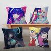 Anime Panty And Stocking With Garterbelt Soft Comfortable Pillow Case Cartoon For Sofa Office Retro Decor Protective Cover