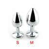 1pcs Smooth Metal Anal Plug, Buttplug, Stainless Steel+Crystal Jewelry Anal Sex Toys for Women Men
