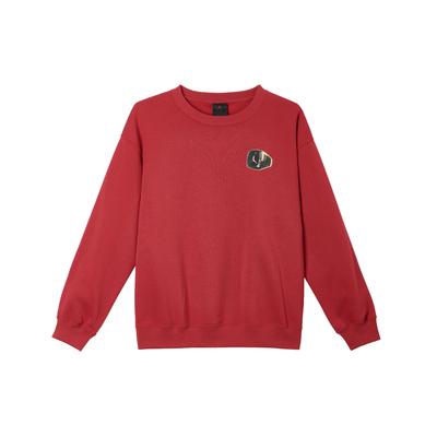 Comfortable Crew Neck Pullover Sweatshirt Women Sweatshirt Red HJ0206-687