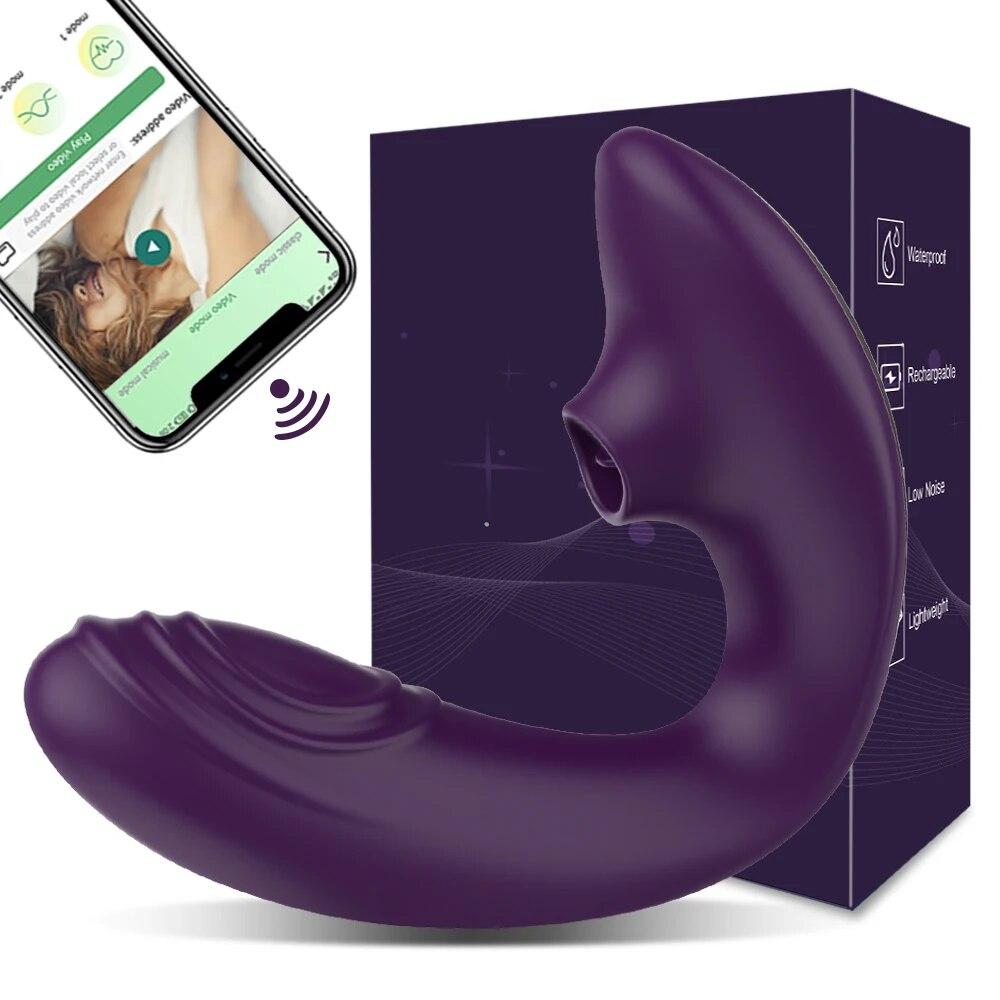 Powerful APP Remote Control Vibrator Female with Tongue Licking Wear G Spot Clitoris Stimulator Adult Goods Sex Toys for Women