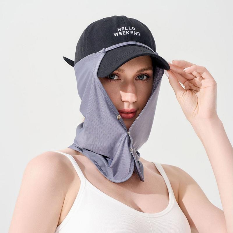 Pentru Bărbați Șapcă cu Protecție UV Mască Eșarfă de Mătase Protecție Gât pentru Exterior Voal de Protecție Solară Mască de Protecție Solară Acoperire Față Anti-UV Eșarfă pentru Față