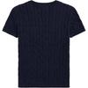 Polo Ralph Lauren Sweater FW24 Cable Knit Cotton Short Sleeve Kids Tops Dark-Blue CWPOSWEG6820542-410
