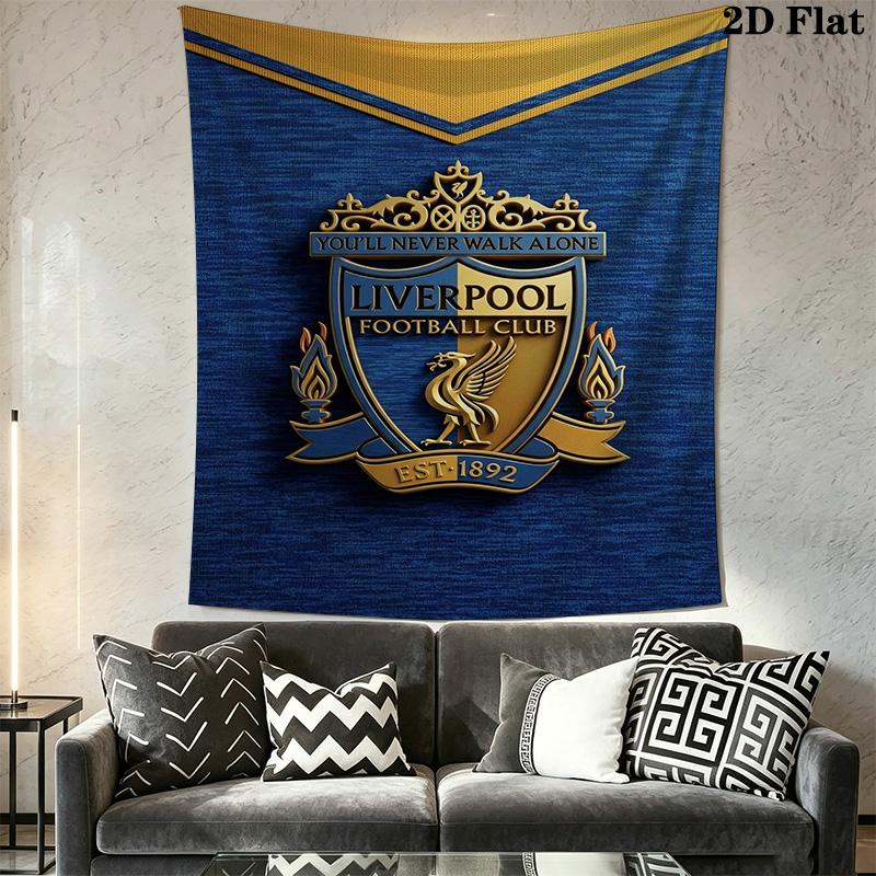 Liverpool Football Club Badge Print Tapestry Fashion Print Background Cloth Wall Decoration Work Of Art Gift
