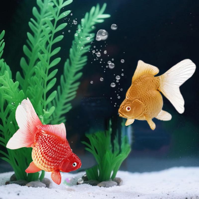 Aquarium Ornaments 6 Pieces Artificial Fish Aquarium Statue Under Water Realistic Animals With Base For Library Bedroom Living