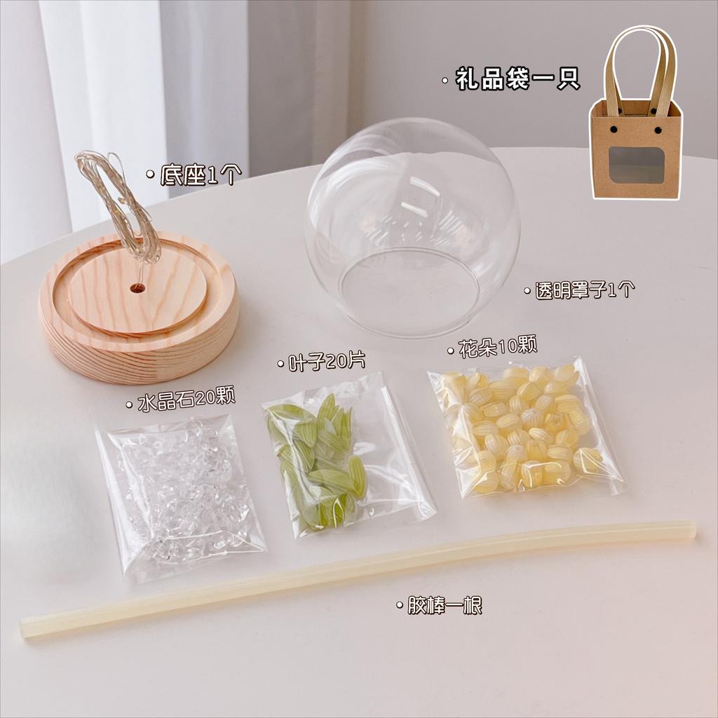 Handgefertigte künstliche Blume Tulpe Nachtlicht Schrumpffolie DIY-Material Nachttisch-Schlaflicht Ornament Valentinstagsgeschenk