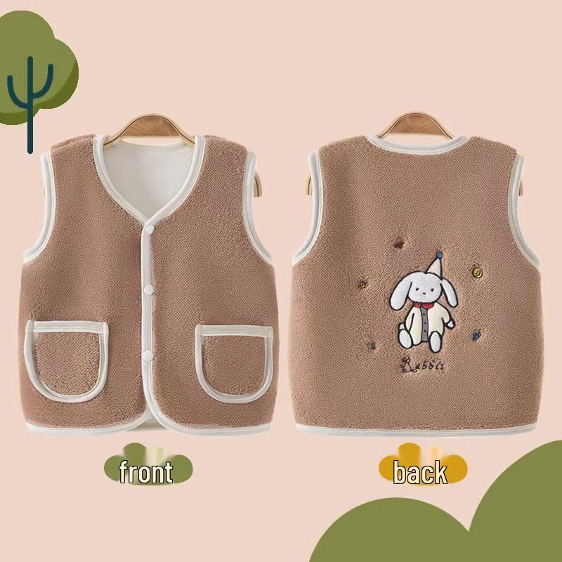 Jingqi Aoli Velvet Baby Vest: Warm, Thickened, 2025 Style Fleece for Infant Autumn/Winter Wear