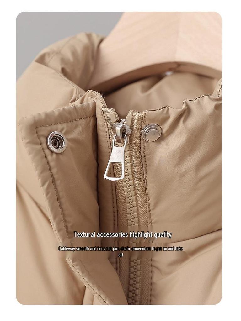 Autumn/Winter 2024 Stand-up Collar Thick Cotton Vest - Sleeveless, Loose Fit, Versatile Style Jacket