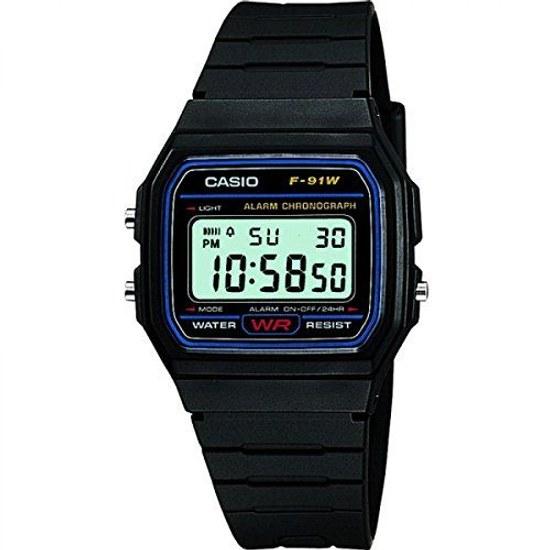 Casio Digital Wristwatch F-91W-1YER Black