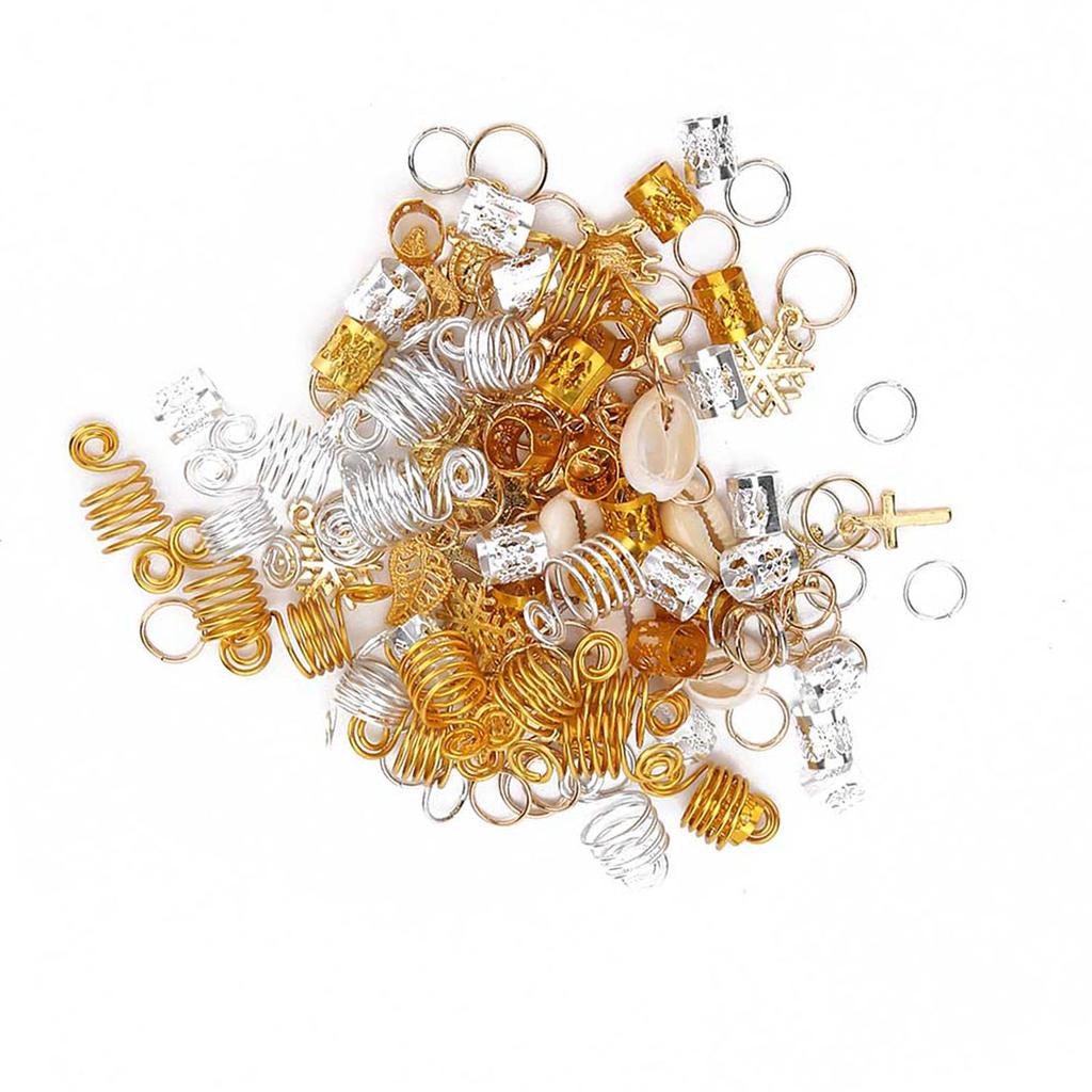 120pcs Hair Braid Rings Dreadlocks Bead Ring Fashion Hair Decoration Accessories