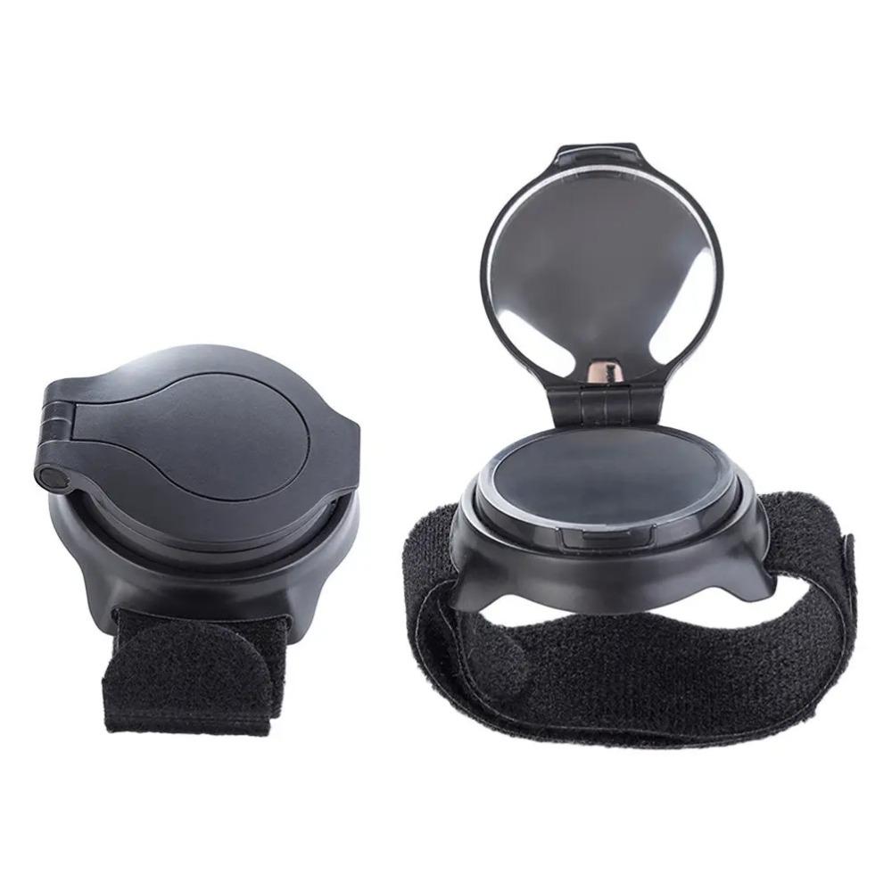 

Flexible Structure Wrist Strap Rearview Mirror 360 Degree Rotatable Mirror Daily Commuting чорний