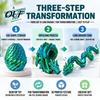 Collectible Dragon Statue 3D Printed Articulated Fidget Toy, Twist Eggs, Slippery Flexible Figure Egg Desk Ornament for Home Office Stress Relief