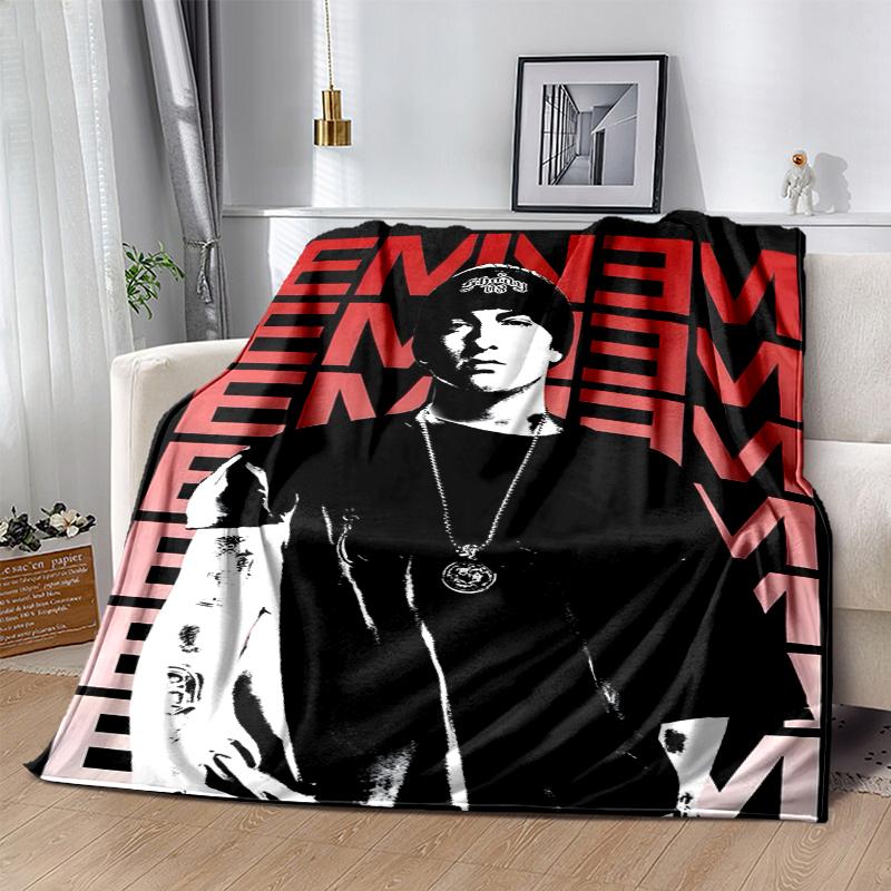 Eminem Flannel Blanket Soft All-Season Throw, Design for Camping, Car Travel, Hiking Sofa, Bed, Office Perfect Gift for Parties