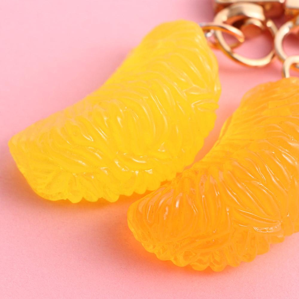 Petal Handbag Pendant Car Decoration Bag Pendant Orange Keychain Key Chain Keyring Simulation Fruit
