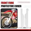 A28G-1Pair Motorcycle Front Fork Guard Cover Protectors Guards Plastic White Fit For Honda Crf250 Crf450 2004-2012