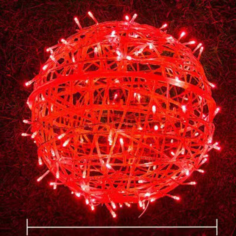 LED Rattan Ball Outdoor String Lights
