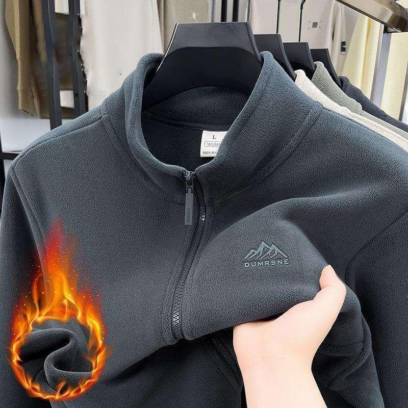 Hochwertiger dicker Reißverschluss-Cardigan-Pullover aus Fleece für Herren für Herbst/Winter