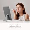 Rectangular Makeup Mirror 12 Inch Metal Desk Mirror Table Mirror with Stand Vanity Mirror for Counter Bedroom Bathroom Dorm